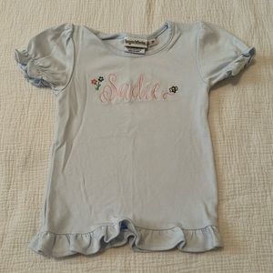 Light Blue Sadie spring ruffle tee 2T